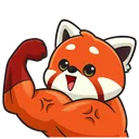 Emoji 1582redpandamuscle