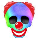 Emoji skullclownrainbow