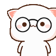 Emoji whitekittenglasses