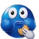 Emoji blue_eating