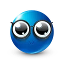 Emoji blue_nerdy