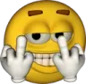 Emoji 1911yellowguydoublemiddlefinger