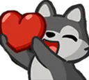 Emoji wolf_give_heart