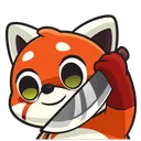 Emoji 6543redpandaknife