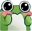 Emoji frogblush