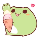 Emoji frogicecream