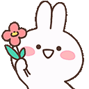 Emoji whitebunnyflower