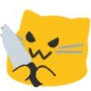 Emoji blobcat_knife