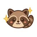 Emoji raccoon