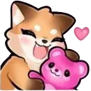 Emoji Fox_hug