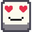 Emoji 1285pixelemojihearteyesred
