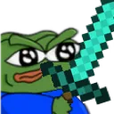 Emoji pepe_minecraft_sword