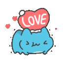 Emoji bluepoufheart