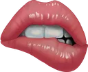 Emoji lipbite