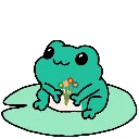 Emoji grenouille_fleur