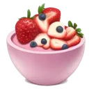 Emoji strawberryyogurt