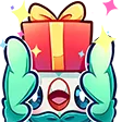 Emoji rowlet_gift
