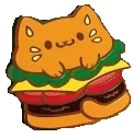 Emoji hamburgercatcute