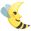 Emoji moon_bee