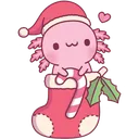 Emoji 45490axolotchristmas