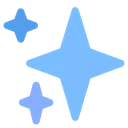 Emoji sparklesblue