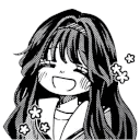 Emoji BAW_Gif_Blanc_Noir_Girl_Happy
