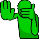 Emoji bodygreencoveringeyes
