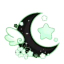 Emoji 581019pastelgreennblackmoon