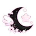 Emoji 665898pastelpinknblackmoon