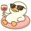 Emoji Whiteduckenjoying
