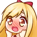 Emoji ChibiGirlBlondeBlush