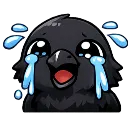 Emoji crow_pleurjoie
