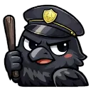 Emoji crow_Baton