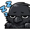 Emoji crow_zzZ