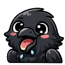 Emoji crow_miam