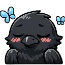 Emoji crow_papillon