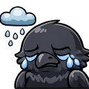 Emoji crow_pluie