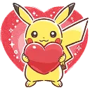 Emoji pikacoeur