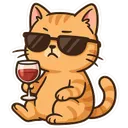 Emoji 524437catdrinkingwine