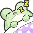 Emoji frogsleeping