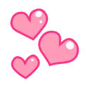 Emoji hearts_pink