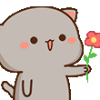 Emoji Flower_bear_gray