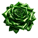 Emoji 911585green3dshinyrose