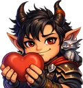 Emoji mascotte_love