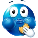 Emoji D_blue_emoji_eat
