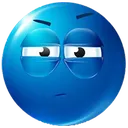 Emoji D_blue_focused