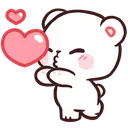 Emoji Bear_kiss_white