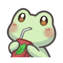 Emoji frogslurp