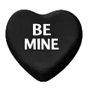 Emoji BAW_White_Black_Heart_Be_Mine