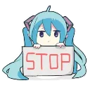 Emoji stop_Miku
